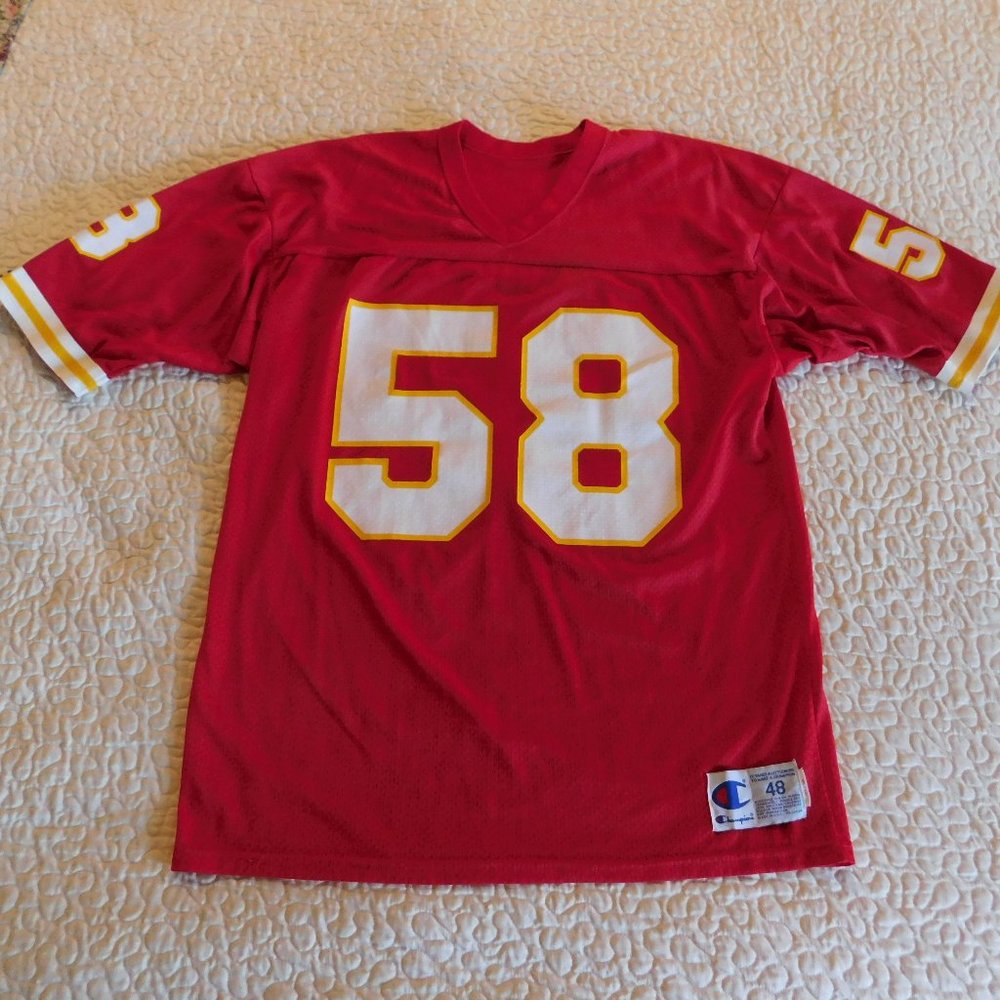 Vintage NFL Chiefs Champion #58 Derrick Thomas Champion Jersey / Size 48